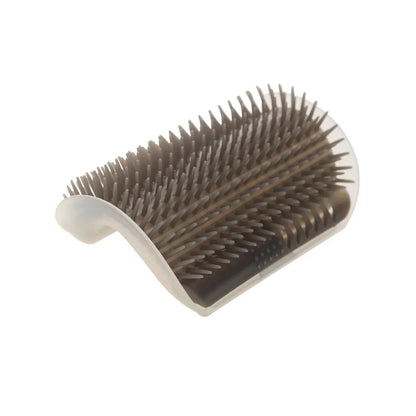 Wall Corner Cat Scratcher Brush – Self Grooming Pet Comb & Massager